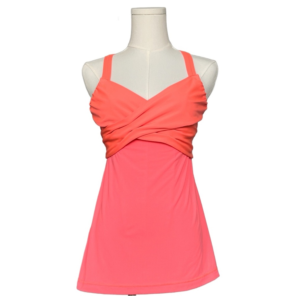 lululemon athletica Orange Wrap It Up Tank Size 8